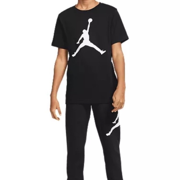 Nike Air Jordan T Shirt tee M 10-12 Youth performance dri-fit black jumpman - Picture 5 of 11